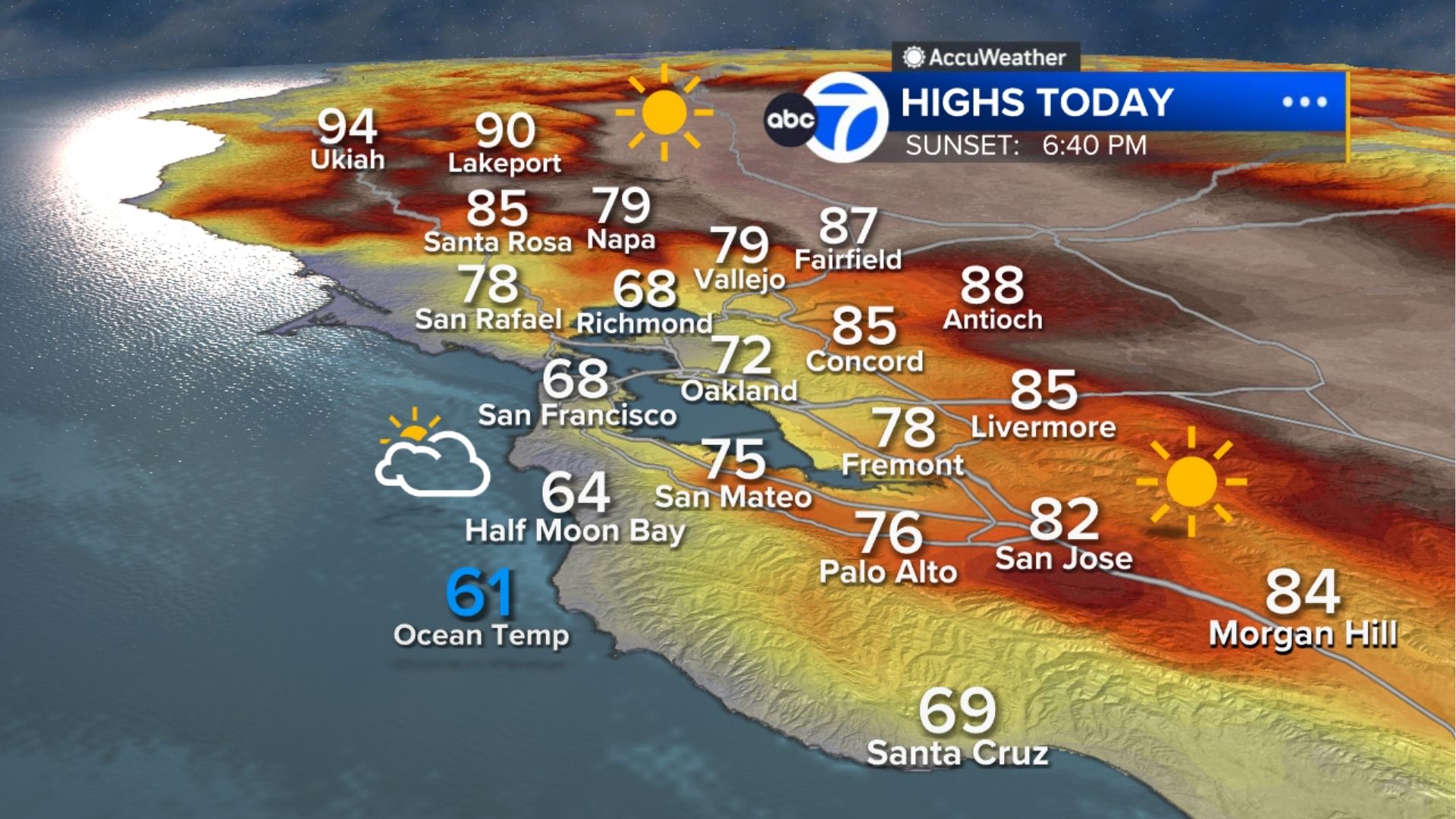 AccuWeather Forecast: Relief from heat is here with fog along the coast
       — ABC 7 Bay Area, Burlingame Community news