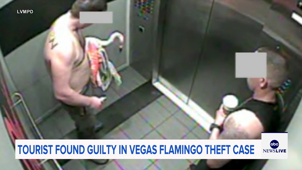 Man who snatched Peachy the flamingo from Las Vegas hotel exhibit found guilty of animal cruelty

       — ABC 7 Bay Area, Burlingame Arts news