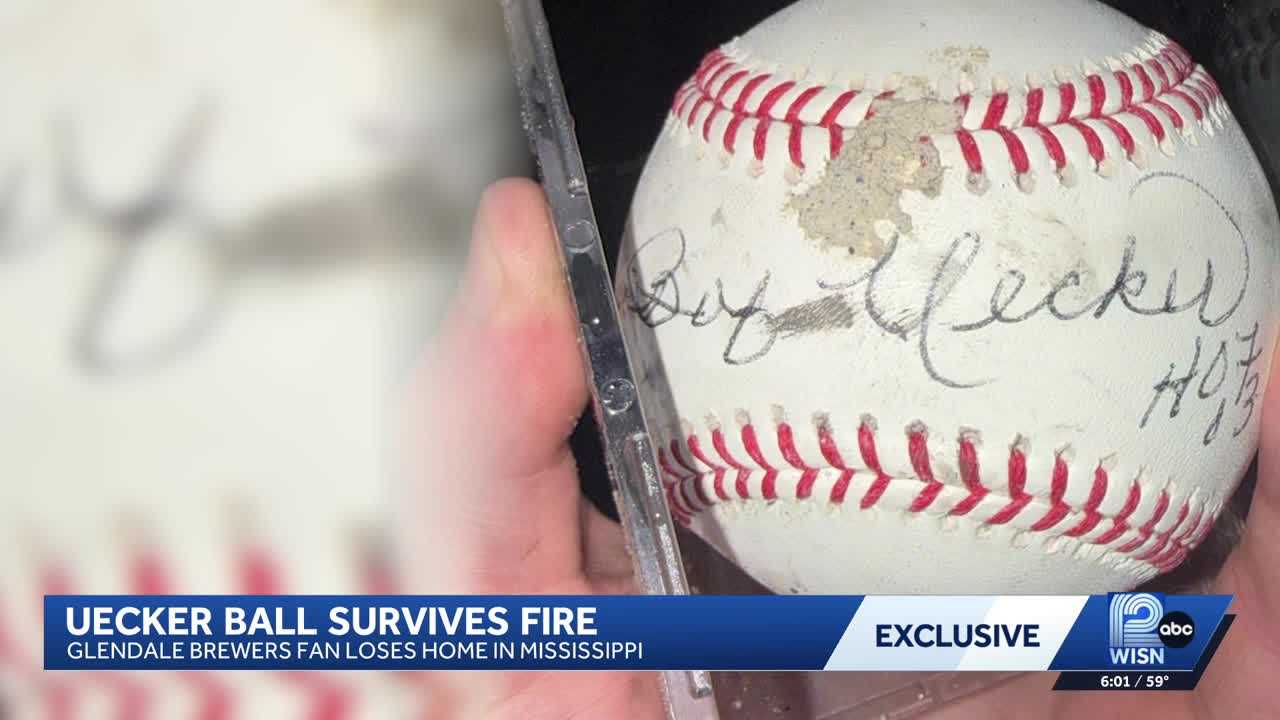 Cherished baseball signed by Bob Uecker survives Mississippi fire — WISN 12 Milwaukee, Burlingame Community news