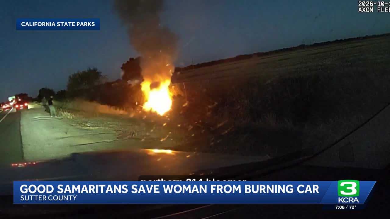 Officers rescue woman from burning car — WESH 2 Orlando, Burlingame Community news