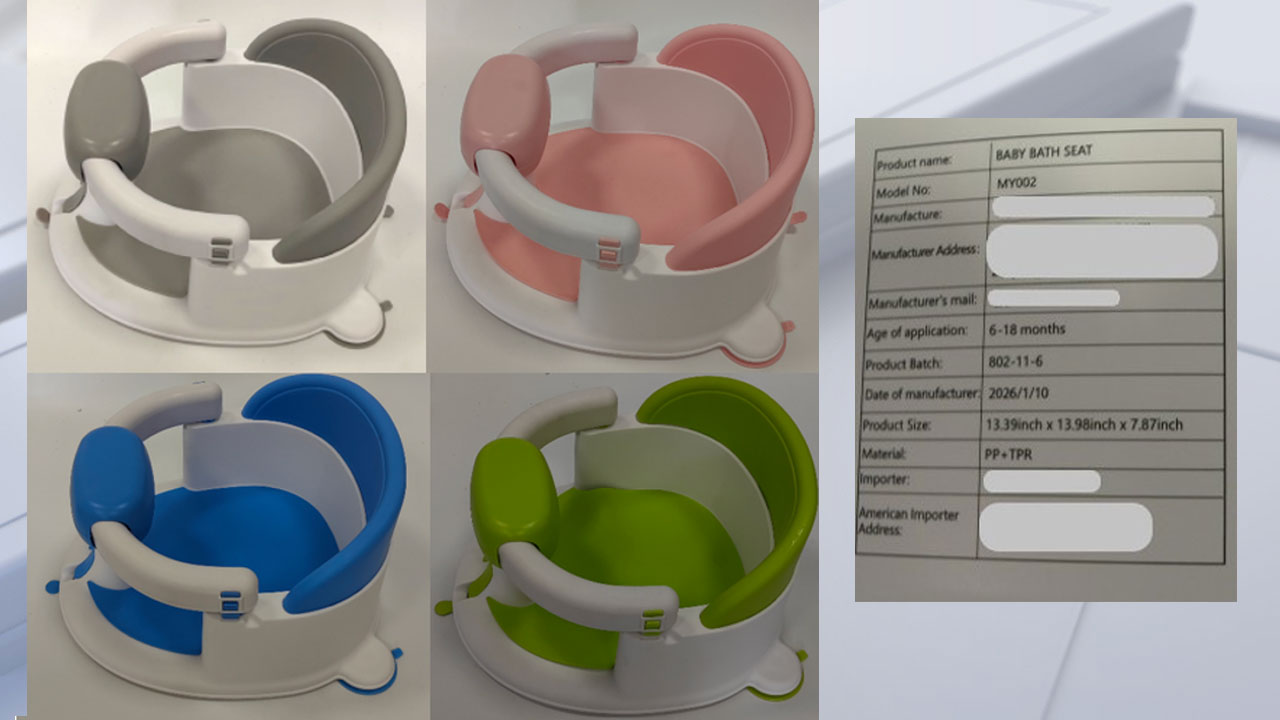 Baby bath seats sold on Amazon under recall for risk of serious injury, drowning — KTVU FOX 2 Bay Area, Burlingame Government news